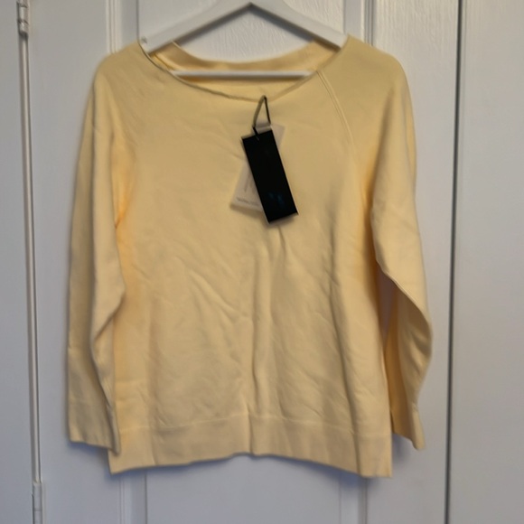 Nili Lotan Luka Scoop Neck Pale Yellow - Picture 2 of 8